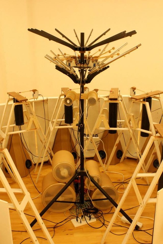 Dodeca Cycle, a music / sound installation designed and built by Ed Devane, an Irish sound artist and producer. The piece was commissioned by RCC Letterkenny, Donegal, Ireland